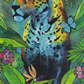 Gemälde, The wildcat, Djé WILD art