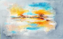 Painting, La beauté des flots bleus est le domaine des baleines, Maryse Chatron Kriloff