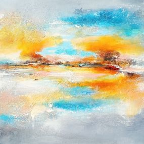 Peinture, La beauté des flots bleus est le domaine des baleines, Maryse Chatron Kriloff