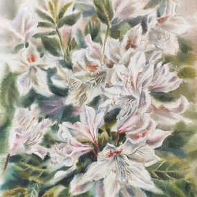 Gemälde, Blooming rhododendron, Irina Pronina