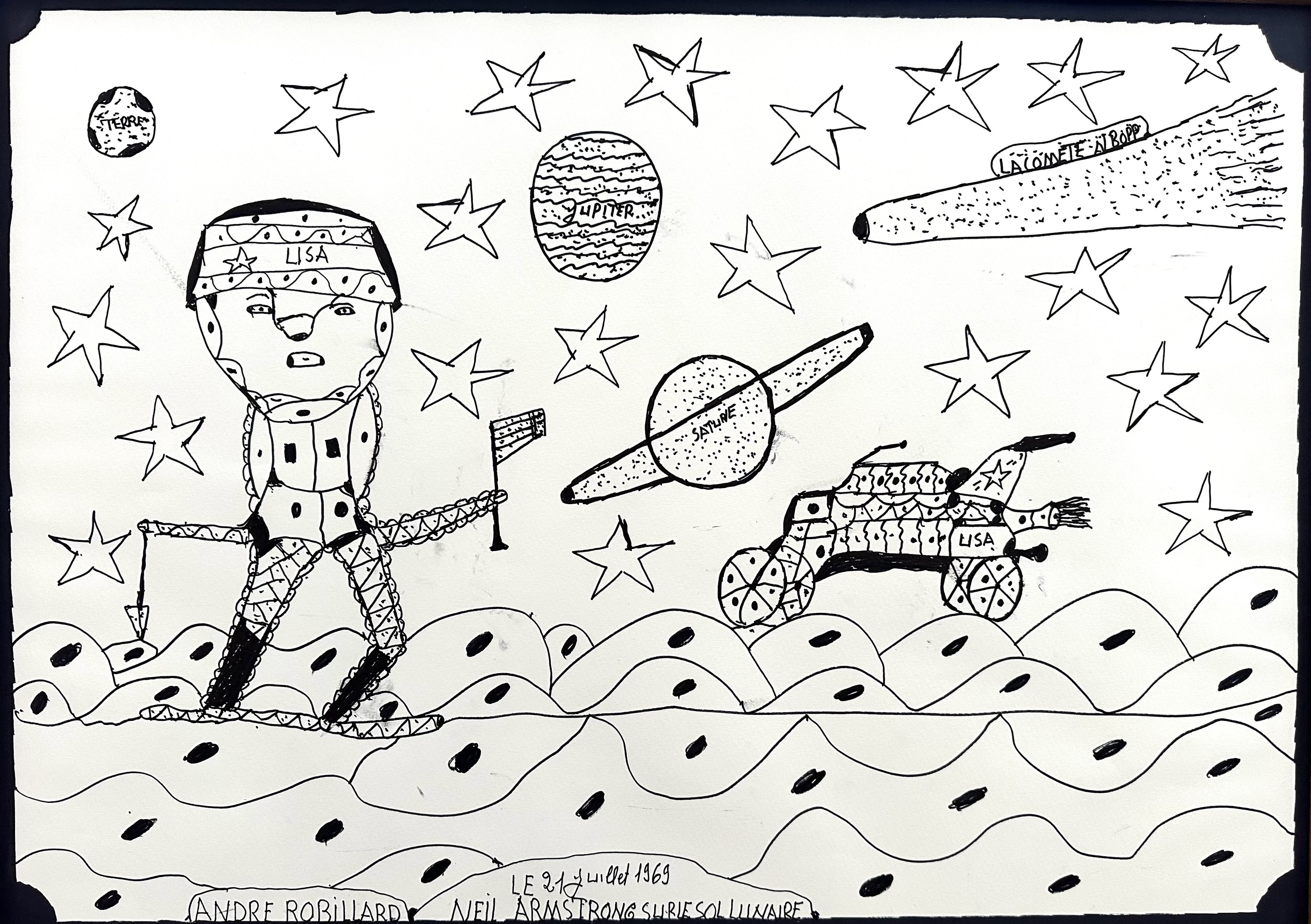 André Robillard, Neil Armstrong sur le sol lunaire André Robillard, Neil Armstrong sur le sol lunaire
