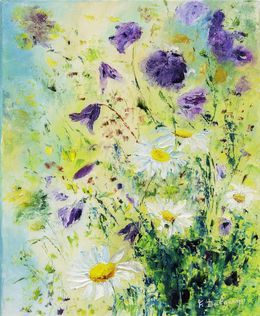 Gemälde, Clochettes - Fleurs sauvages, Fabienne Dalgarno