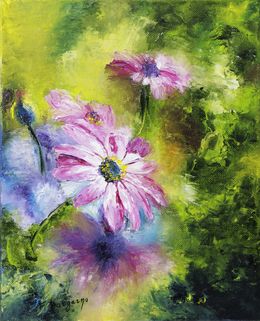 Gemälde, Ostéospermum - Floraison de Marguerites, Fabienne Dalgarno