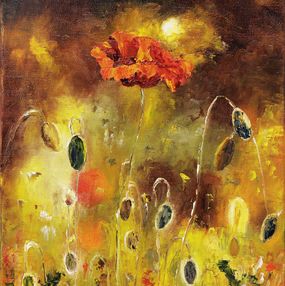 Gemälde, D'Or - Champs de coquelicots, Fabienne Dalgarno