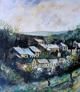 Painting, Spring at home, Pol Ledent