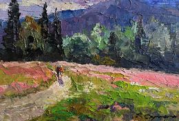 Gemälde, Flowery mountain meadows, Boris Serdyuk