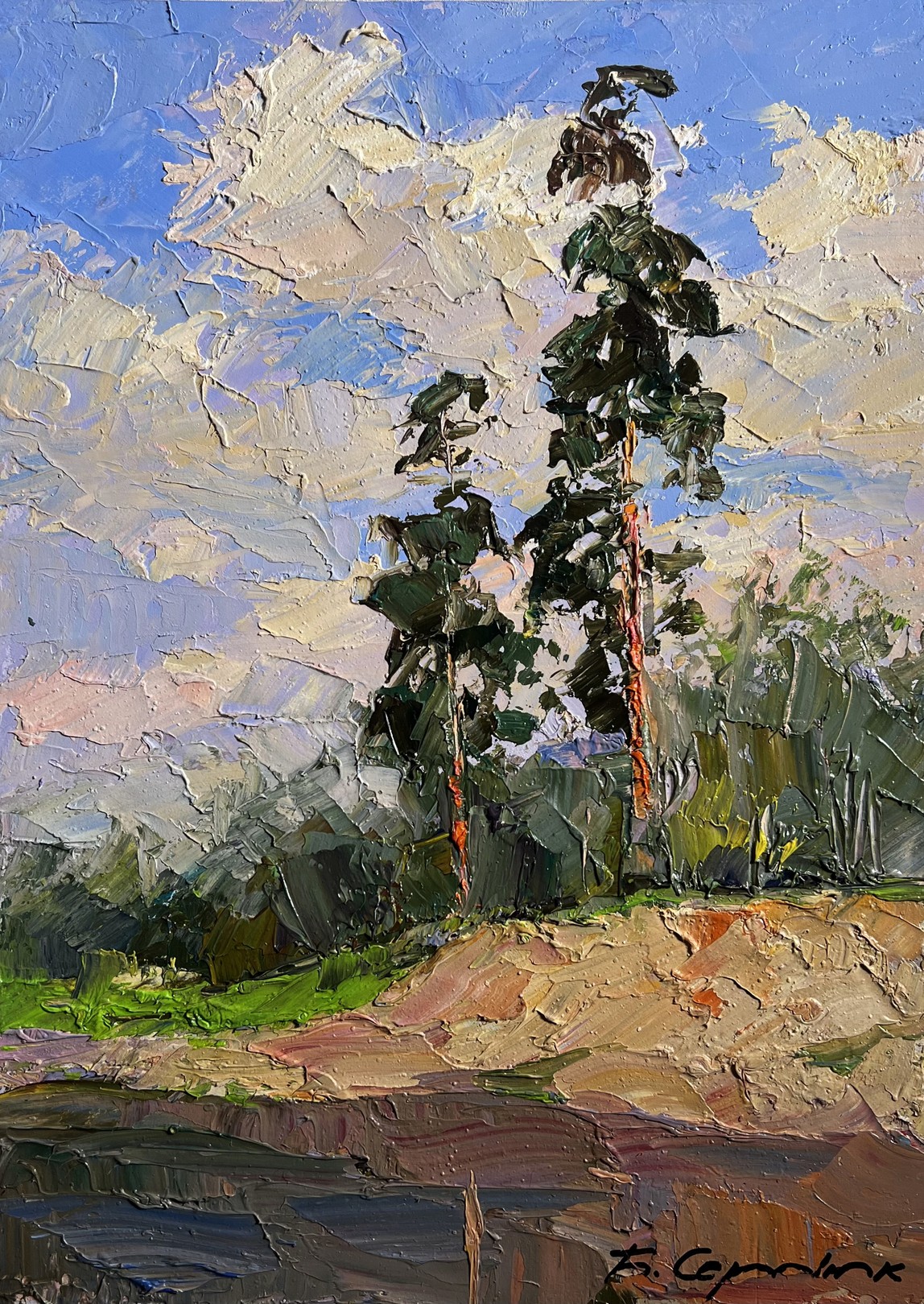 Boris Serdyuk, Sand cliff by the river Boris Serdyuk, Sand cliff by the river