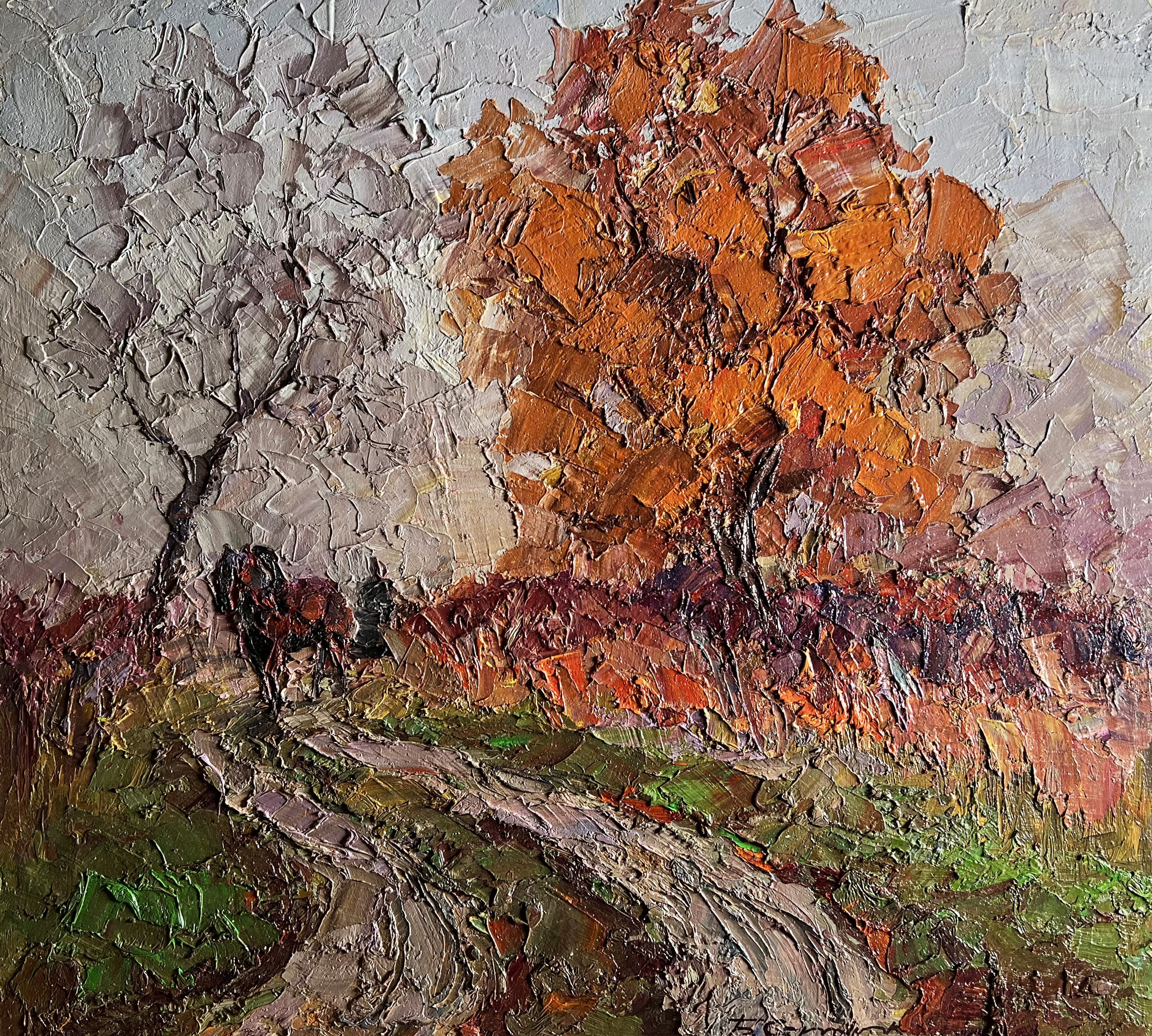 Boris Serdyuk, A horse is walking along the path Boris Serdyuk, A horse is walking along the path