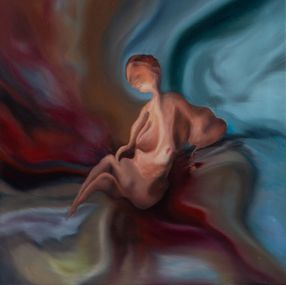Gemälde, Homage to Eugène Delacroix - Woman Stroking a Parrot, Giulnara Fatullaeva