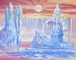 Painting, Ethereal Ice Towers, Samvel Atasunts