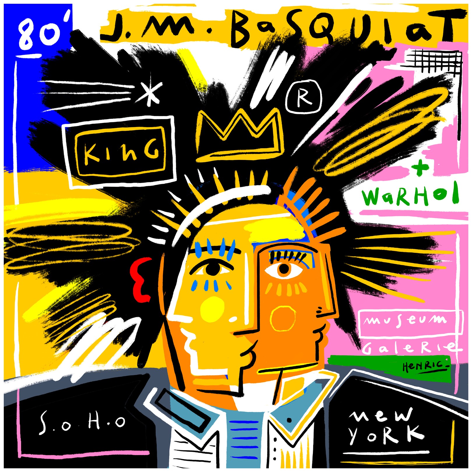Jean-Philippe Henric, Basquiat - collection spéciale Grands Formats Jean-Philippe Henric, Basquiat - collection spéciale Grands Formats