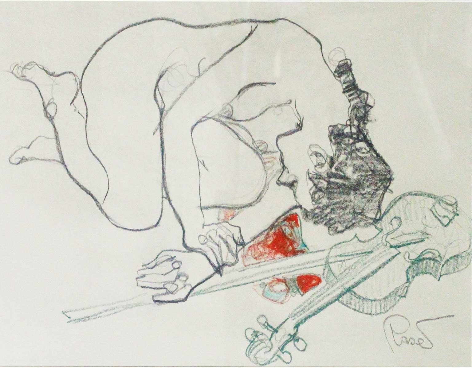 Joan Raset, Nu Avec Violon Joan Raset, Nu Avec Violon