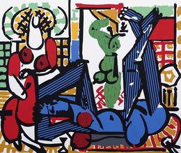 Painting, Hommage Picasso, Jean-Michel Gnidzaz
