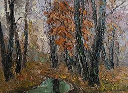 Gemälde, Cloudy autumn day, Boris Serdyuk