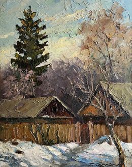 Gemälde, A cold December day, Boris Serdyuk