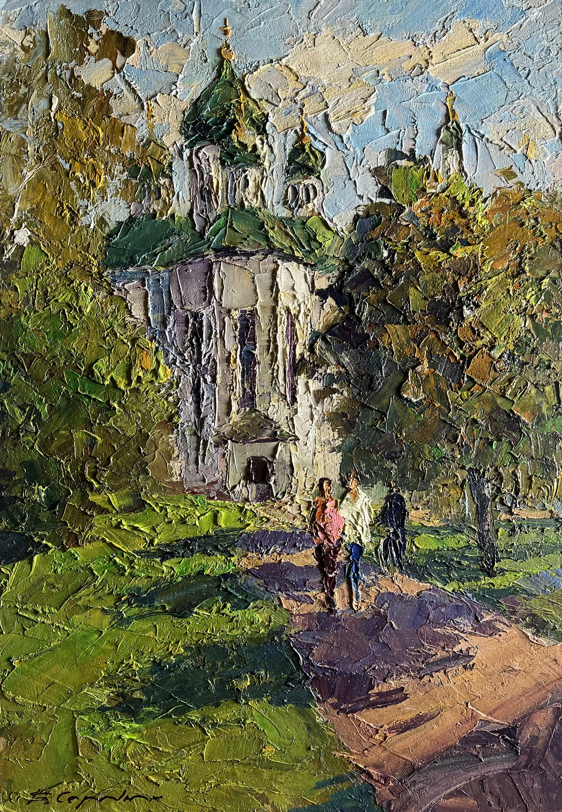 Boris Serdyuk, Morning near the temple Boris Serdyuk, Morning near the temple
