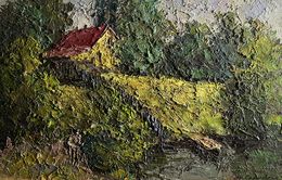 Painting, House near the pond, Boris Serdyuk