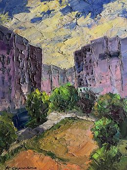 Gemälde, Summer day in the city, Boris Serdyuk