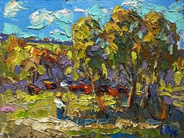 Gemälde, Hot day in the field, Oksana Ivanyuk