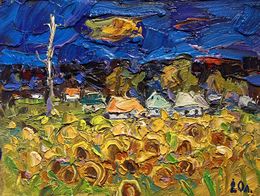 Gemälde, Village fields, Ivanyuk Oleksiy