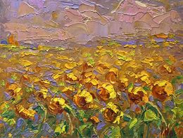 Gemälde, Sunflower field, Ivanyuk Oleksiy