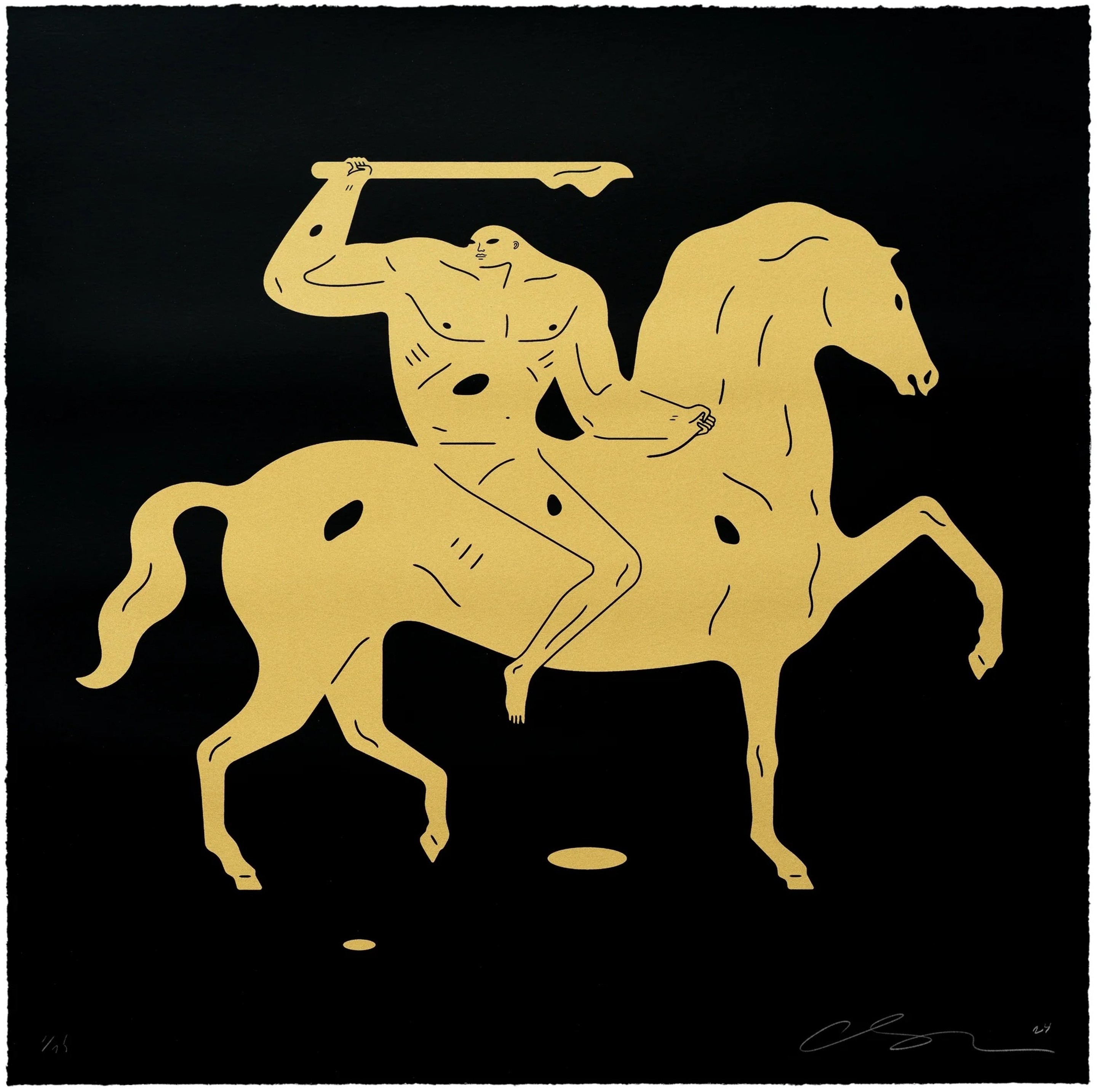 Cleon Peterson, The return (black and gold) Cleon Peterson, The return (black and gold)