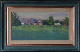 Painting, Evening. Baths and sheds, Simon Kozhin