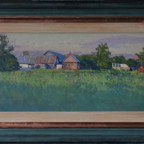 Gemälde, Evening. Baths and sheds, Simon Kozhin