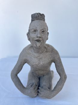 Sculpture, Posture du lion Simhasana, Brigitte De Cesco