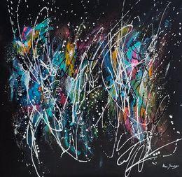 Gemälde, Multi color galactica, Âme Sauvage