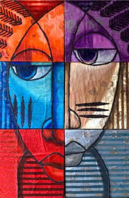 Painting, Dialogue (Ancestral Conversation), Oladimeji Alabi