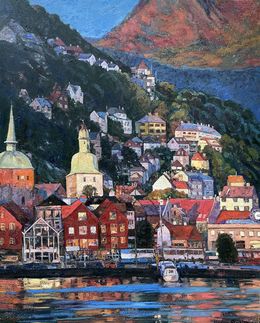 Painting, Living colors of Bergen, Nadezda Stupina