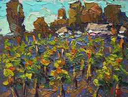 Gemälde, Growing grapes in the village, Ivanyuk Oleksiy