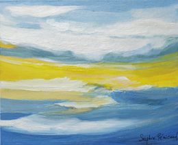 Painting, Ciel en mouvement - Paysage celeste, Sophie Penicaud