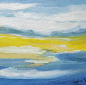 Painting, Ciel en mouvement - Paysage celeste, Sophie Penicaud