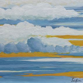 Peinture, Mer de nuages - Paysage celeste, Sophie Penicaud