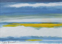 Painting, Au dessus de l'horizon - Paysage celeste, Sophie Penicaud