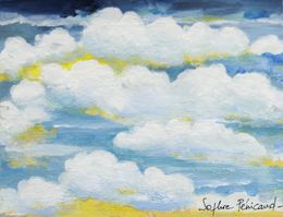 Peinture, Mousse de nuages - Paysage celeste, Sophie Penicaud