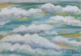 Peinture, Ciel cotonneux - Paysage celeste, Sophie Penicaud
