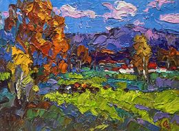 Gemälde, Early in the morning in the field, Ivanyuk Oleksiy