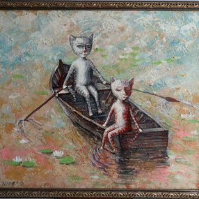 Painting, Two in a Boat, Rakhmet Redzhepov (Ramzi)