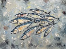 Gemälde, La Bonne Pêche, ShuJie Wang