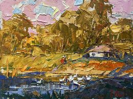 Gemälde, Ducklings are splashing, Oksana Ivanyuk