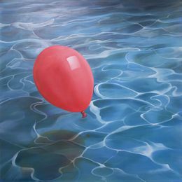 Peinture, Légère comme un ballon gonflé à l'hélium, Brigitte Cailleau