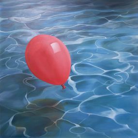 Gemälde, Légère comme un ballon gonflé à l'hélium, Brigitte Cailleau