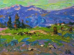 Gemälde, On the mountain plains, Ivanyuk Oleksiy