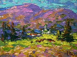 Gemälde, In the mountain fields, Ivanyuk Oleksiy