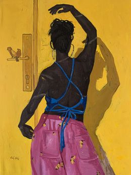 Painting, Turn out The Lamp and Love Me Tonight - 21st Century. Contemporary, Modern Women, Aba Linus