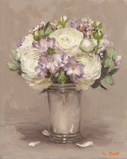Peinture, Renoncules et fressias, Yuichi Ono