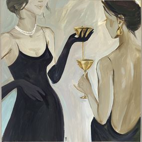 Gemälde, Dinner with bestie, Romanticization series, Olha Vlasova